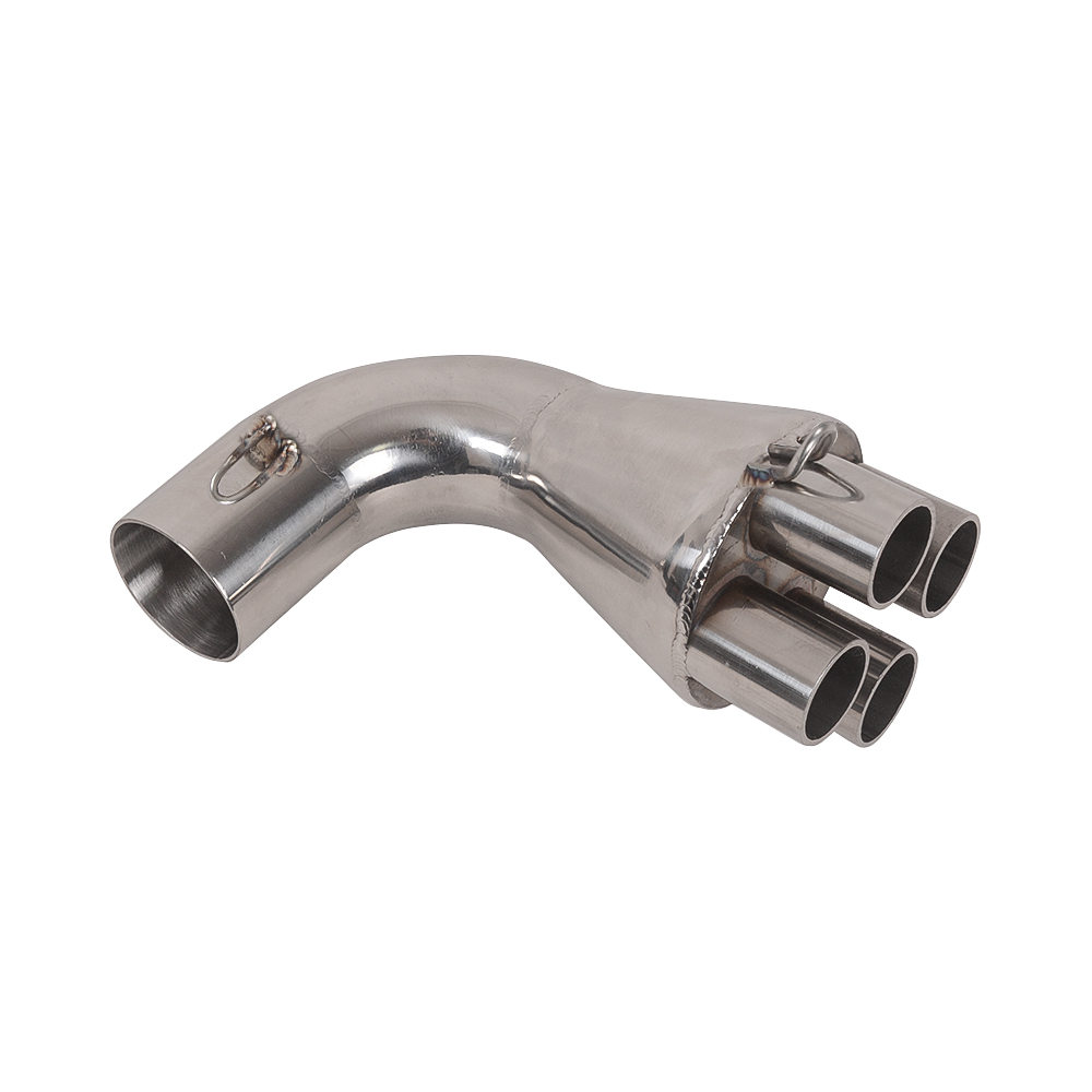 BMW K100 Cafe Racer Stainless Steel 4 in 1 Adaptor Exhaust Collector 90 Degree